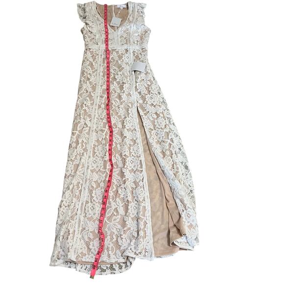 Lulus This Moment in Time White Lace Ruffled Maxi Dress Size Medium NWT NEW - Picture 8 of 11